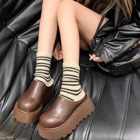 Dép nữ sục da Xịn chất đẹp đế cao bánh mì - GiàY - Shoes DéP Nhung 2