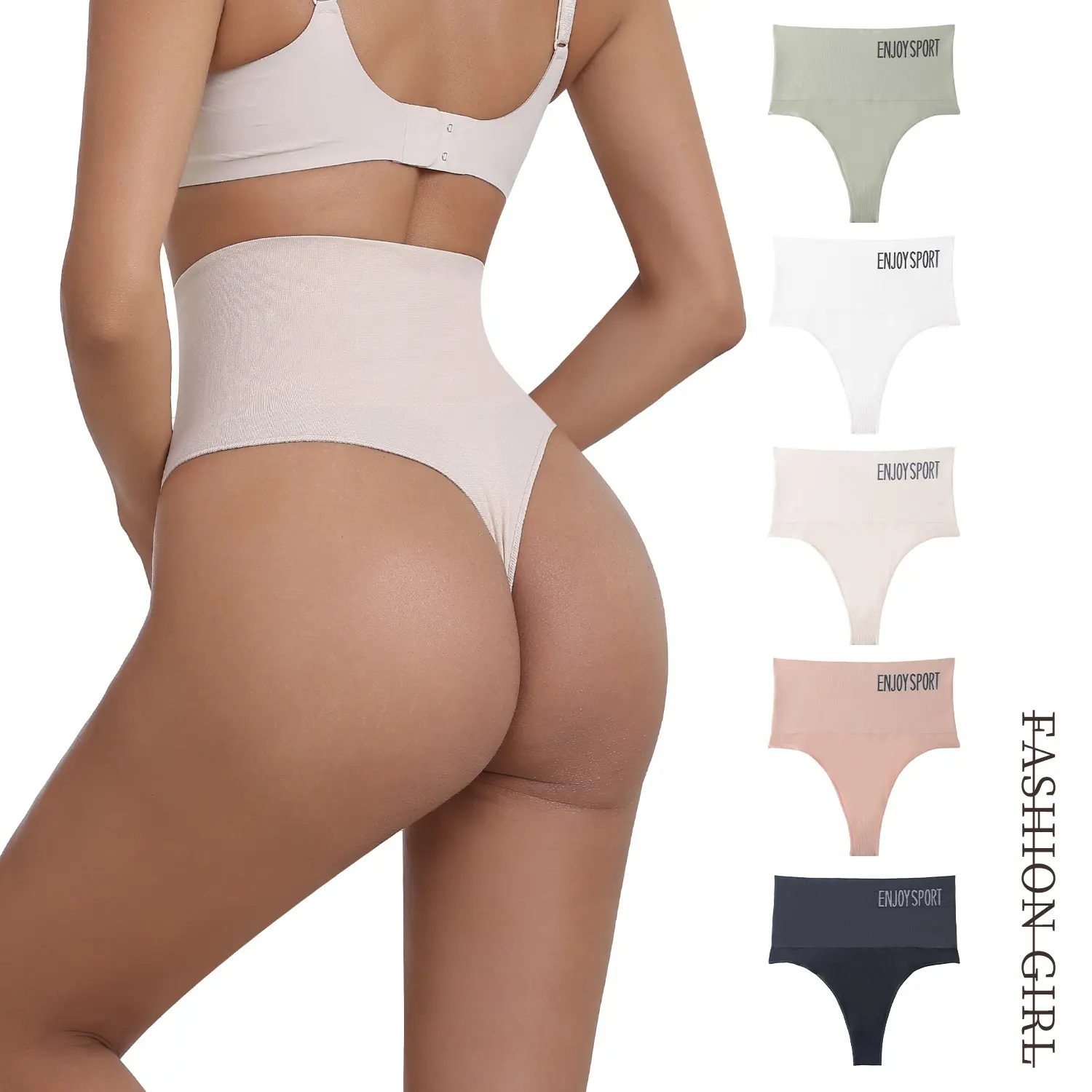 2025 New Panties, Women's Sexy Seamless Fitness Sports Underwear, Invisible Triangle Panties, Medium and Large Size High Waist Thongs