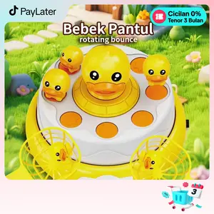 Mainan Edukasi Lucu Bebek Berputar – Set Permainan Tangkap Bola Melompat untuk Anak, Interaktif dengan Musik, Melatih Ketangkasan dan Koordinasi Toys keranjang  kuning  sedotan  musik mainan  kertas  buka  tutup