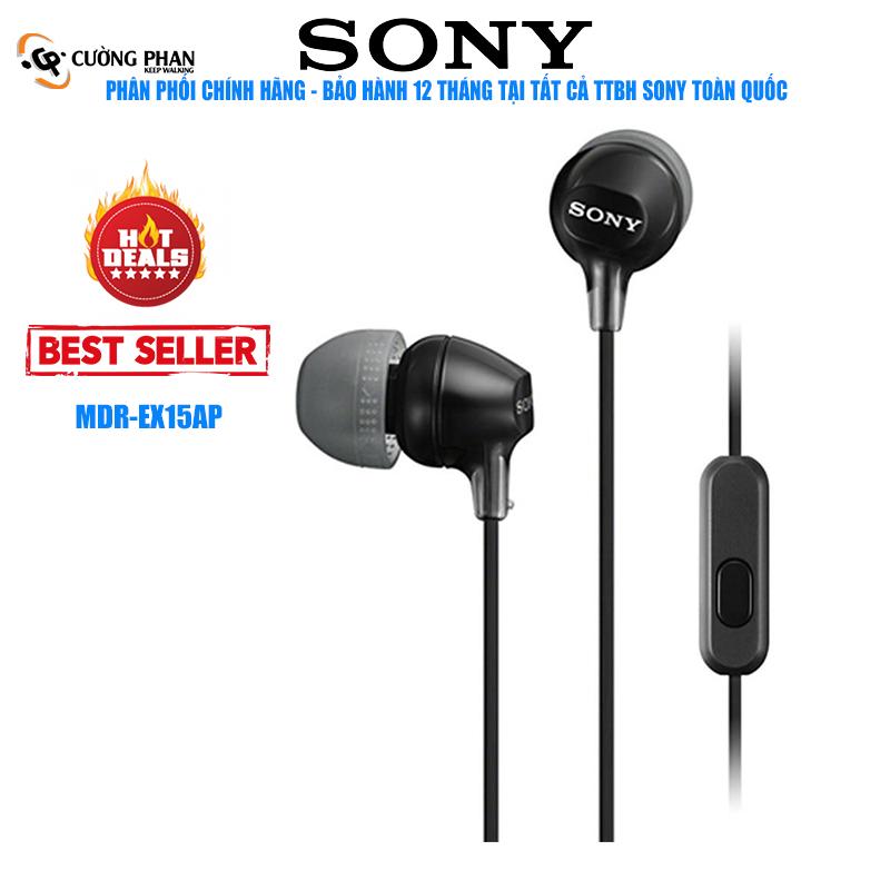 Tai Nghe Nhét Tai Có Mic SONY MDR-EX15AP. Bảo Hành 12 Tháng Tại Tất Cả TTBH SONY Toàn Quốc. Nhét tai Micrô tích hợp Có dây Nghe Nhạc Earphone