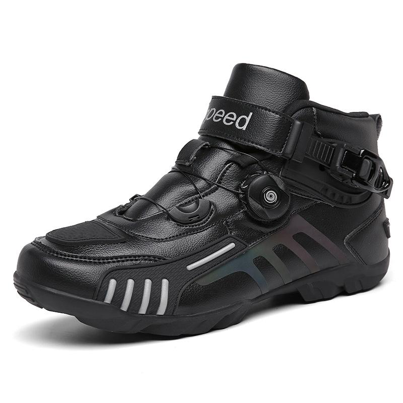 Cross-Country Four Seasons Factory Riding Boots Motorcycle Shoes Motorcycle Cross-Border Outdoor Traveling by Motorcycle Direct Supply Racing Boots Equipment Footwear Boy Walking Shoes Closed Comfort 1