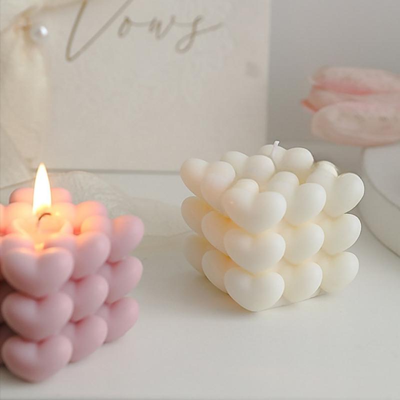 Product Introduction of 1 piece Love Candle Gift, Heart Handmade Magic Cube Aromatherapy Tanabata Gift, Companion Gift, Birthday Candle, Home Decor, Room Decor, weddings Decor, Tabletop Decor, Aromatherapy Gift 14