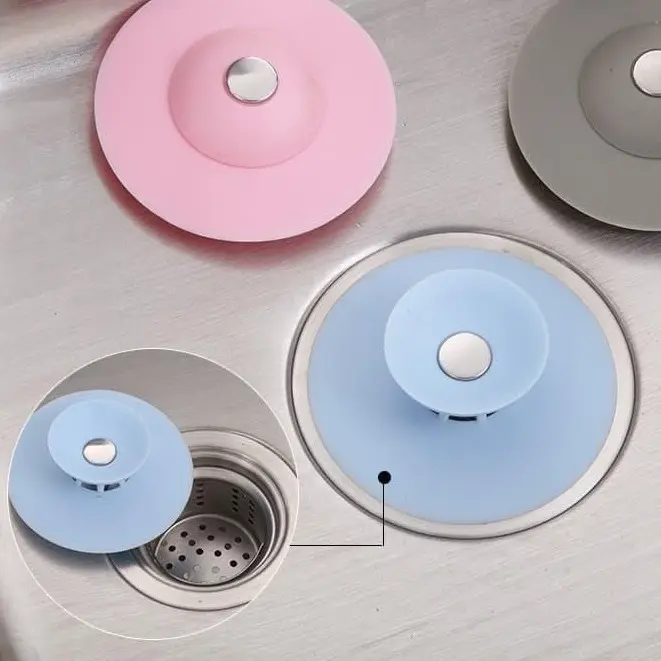 Saringan Penutup Lubang Air Silikon / Flexible Drain Stopper Sink