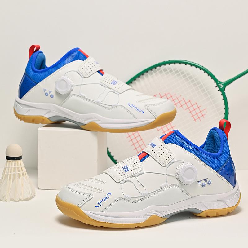 Spot New Men's and Women's Professional Badminton Shoes Breathable and Wearable Lightweight Shock Absorption Training Tennis Sneaker Table Tennis Ball Shoes 1