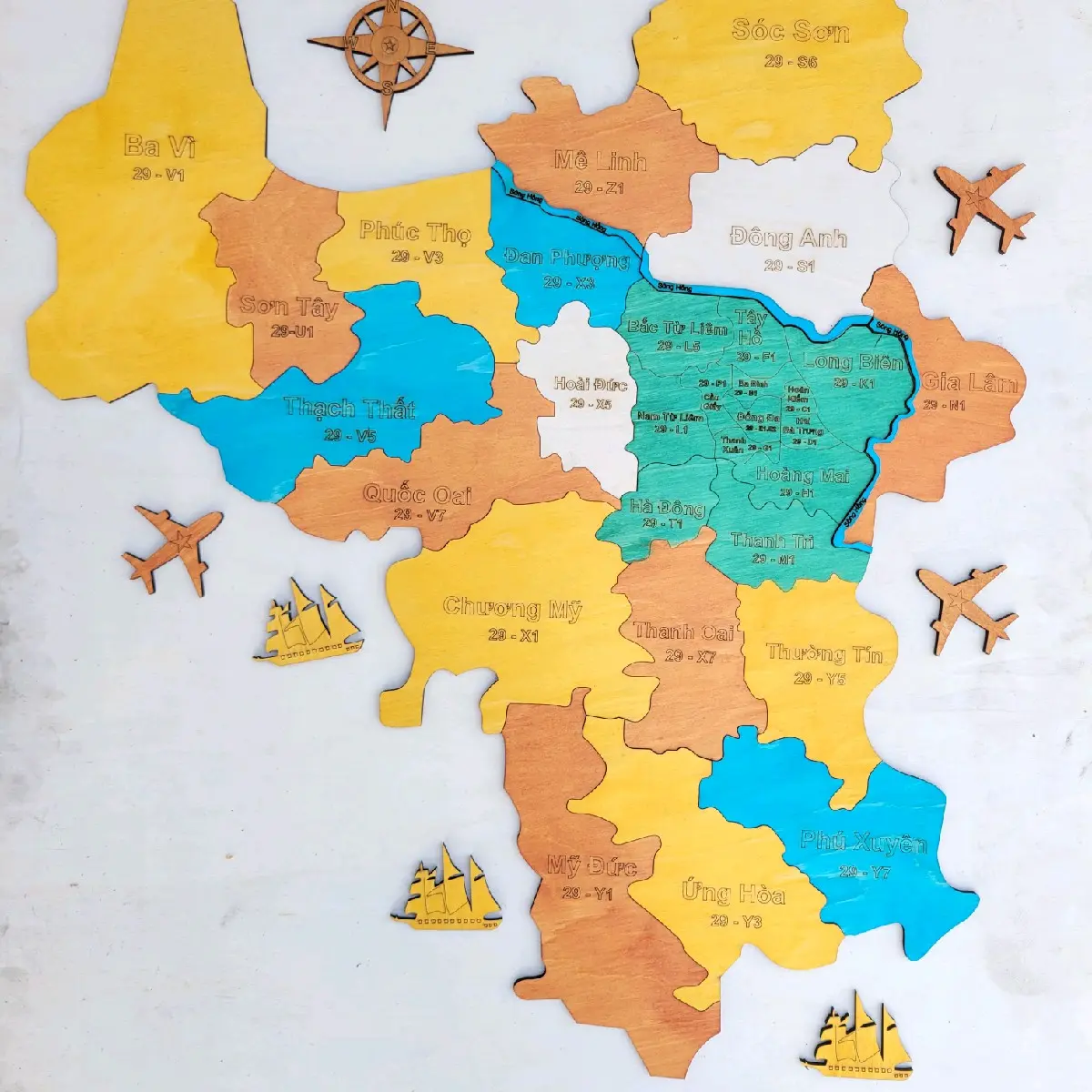 Bđ gỗ HÀ NỘI ( Tặng bộ phụ kiện)