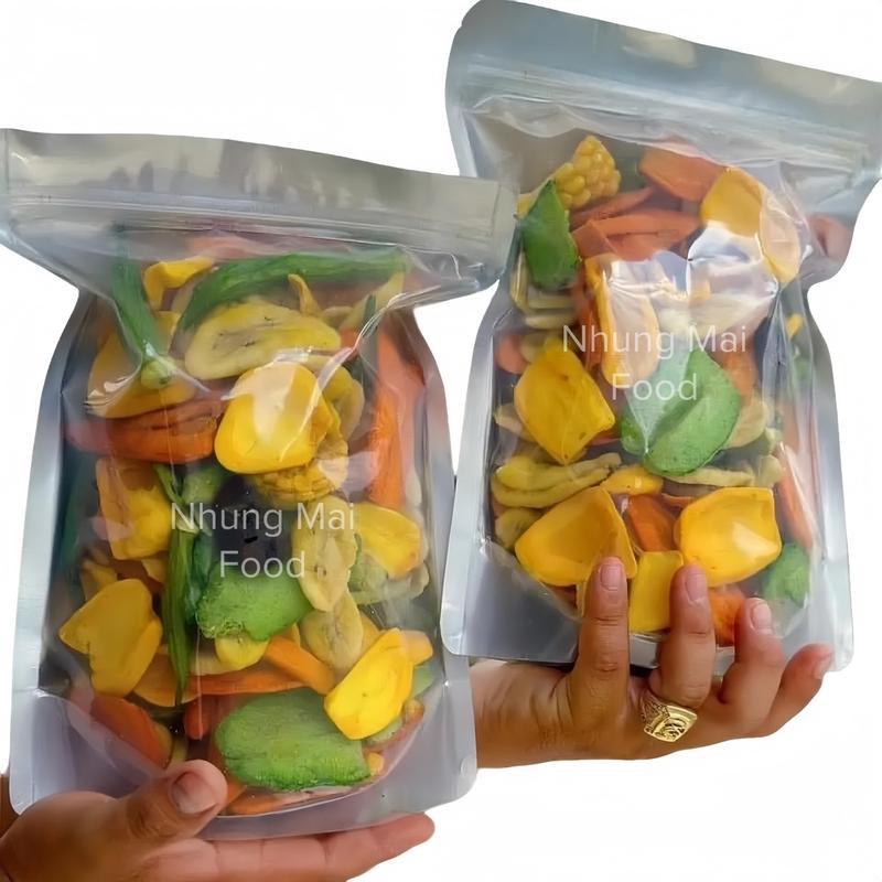  500gr Thập Cẩm Sấy Khô Hàng Loại 1 Nguyên Miếng Trái Cây Thập Cẩm Sấy Giòn Snack Ăn Vặt Food 