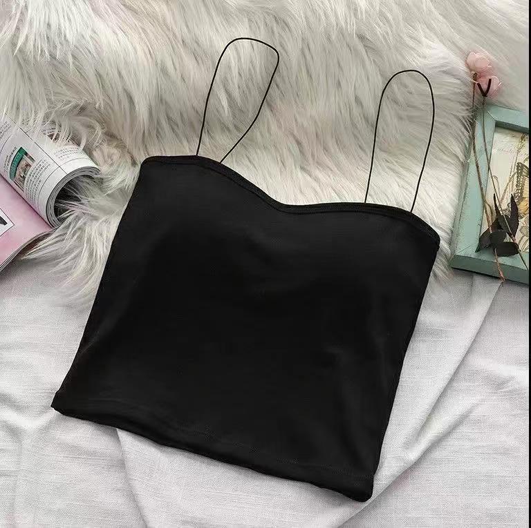 3 pcs warna acak@101 rompi rajut wanita Bra Atasan Top Spandex Tank Crop Cewek 5