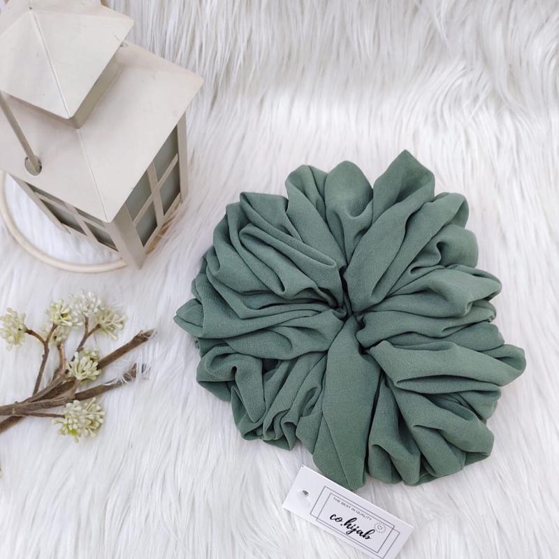 [ 2pcs ] Scrunchie Hijab Premium | Ikat Rambut Anti Pusing 8