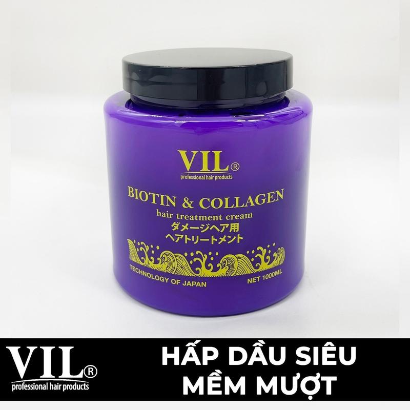Hũ hấp dầu xả tóc Vil Dưỡng Tóc  mềm mượt collagen và biotion hũ 1000ml Nữ Women Chăm Sóc Tóc 3