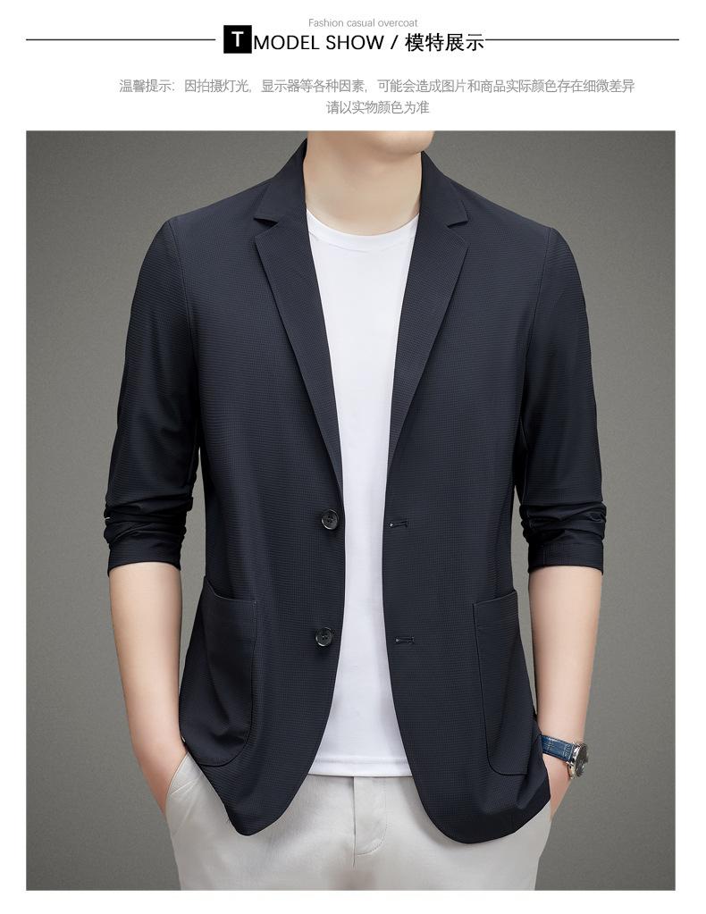 Product Introduction of [Duke] Spring Summer Ice Silk Sunscreen Casual Single Suit 2024 Men's Fashion New Business Suit for Middle-aged and Young Men 26