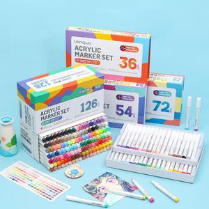 Acrylic Paint Marker Set, 1 Set Acrylic Paint Marker Pen with Box, Art Supplies for Plastic, Glass, Metal, Canvas, Stone, Ceramic, Fabric