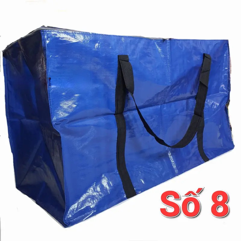 Túi bạt - Túi dứa đựng đồ có dây kéo chịu tải trên 20kg - Nhiều kích thước - Vải bạt dai bền, vận chuyển hàng dễ dàng 4