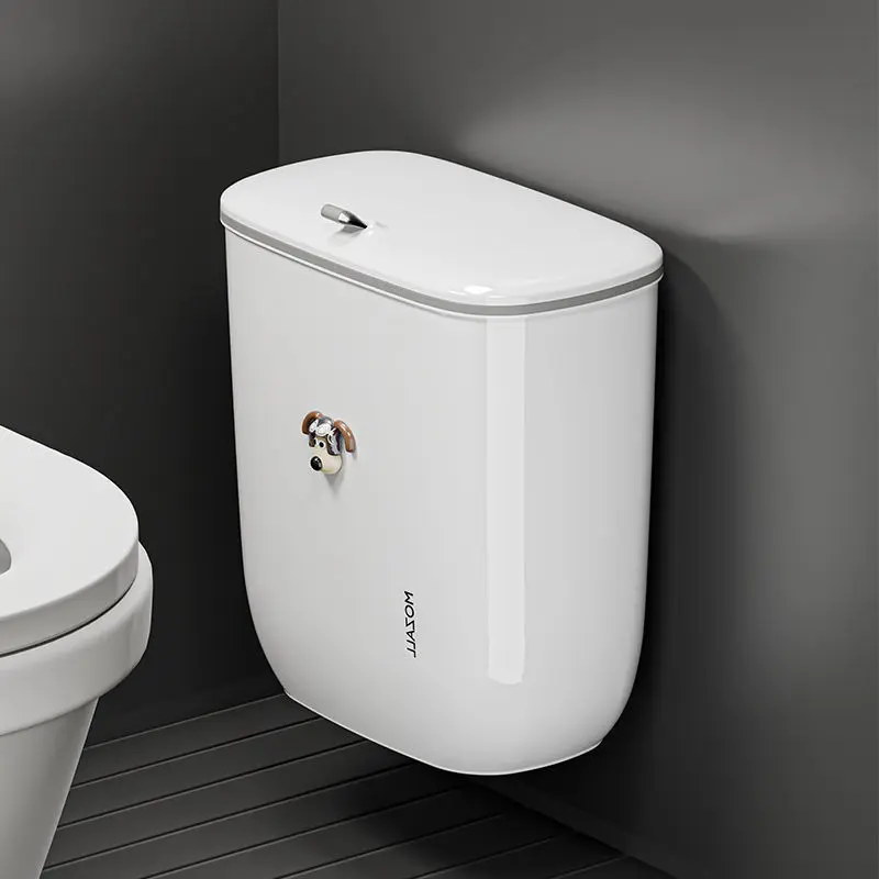 Thùng Rác Treo Tường, Cho Nhà Vệ Sinh Gia Đình, Có Khe Hở, Thùng Rác, Khử Mùi, Có Nắp, Thích Hợp Cho Cửa Tủ, Xô Đựng Rác Nhà Bếp thung  dung  rac  tre  otuong