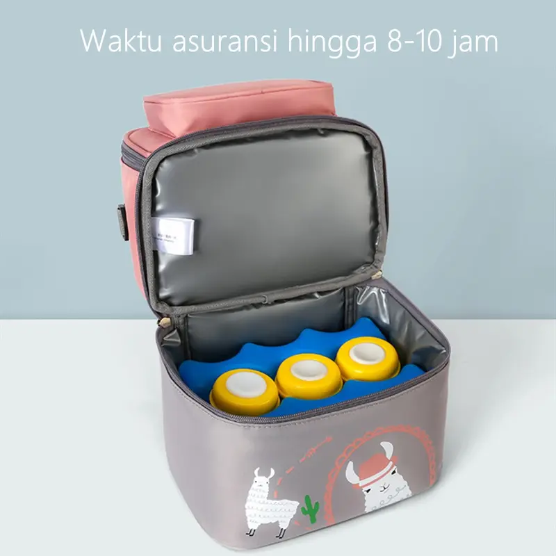 Mocababy Tas ASI cooler bag ASI tas penyimpanan asi diaper bag sling cooler bag Tas susu multifungsi tas makan siang dua lapis ASI tas Ransel Bags Bayi 4