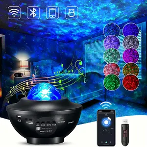 Lampu Proyektor Langit Malam Berbintang Galaxy Nebula Lamp starry Projector/Lampu kamar aesthetic/ Lampu Speaker Bluetooth/Lampu led yang viral Bluetooth Green Room  Usb  Projector Cable Sensor