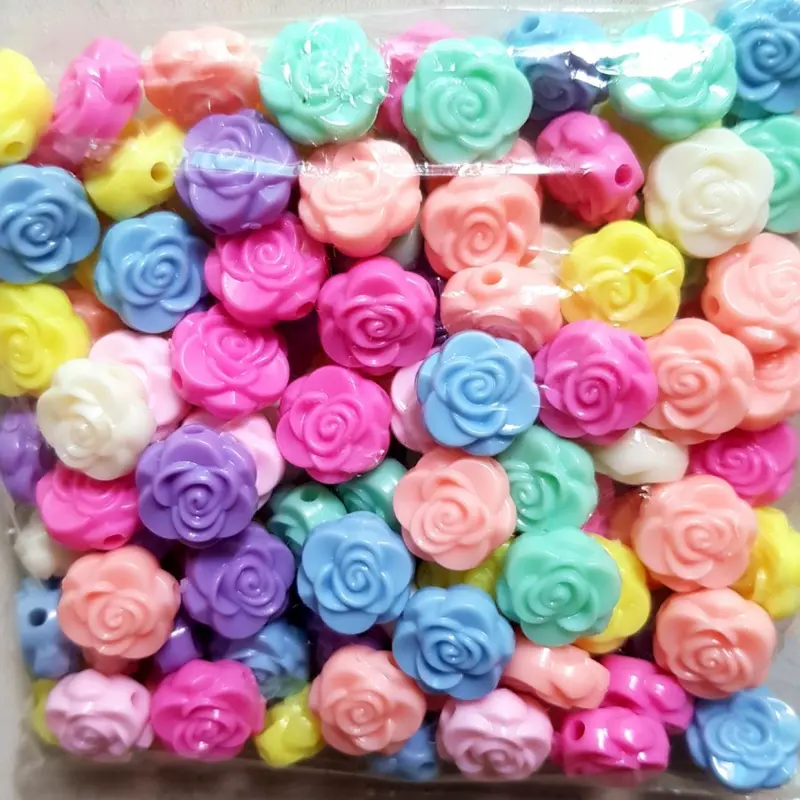 Mote Bunga Mawar Pastel Tebal 1pon 0