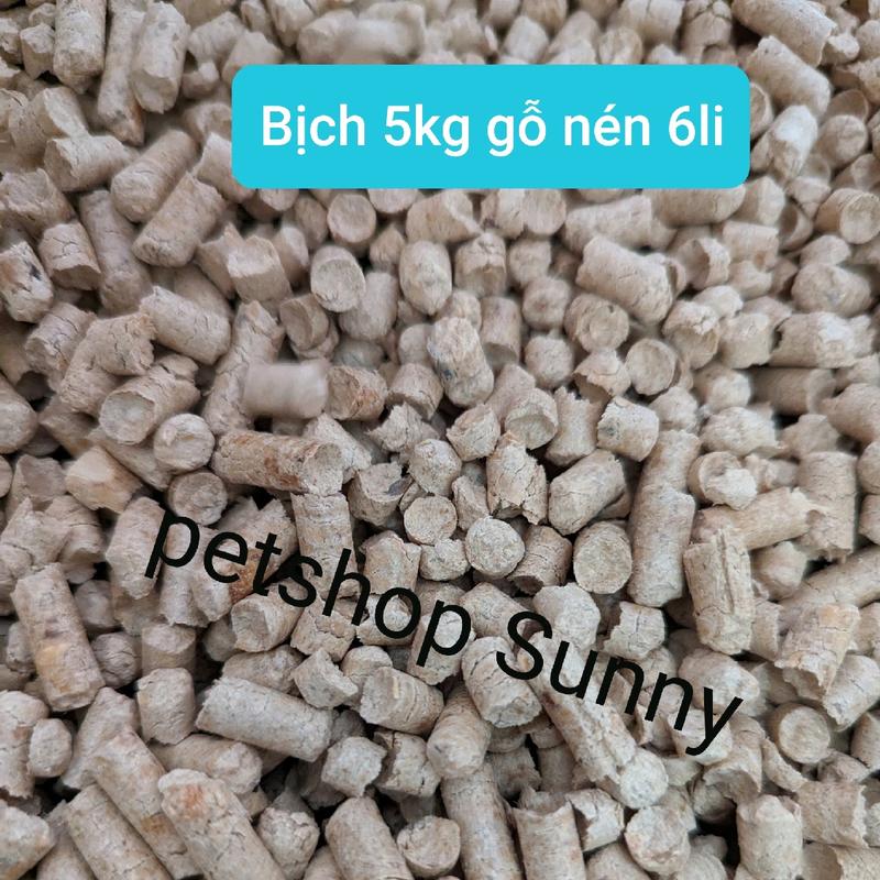 Bao 5kg gỗ nén sạch bụi lót chuồng hamster thỏ bọ nhím