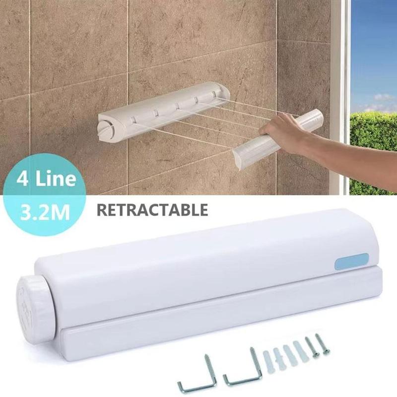 Product Introduction of Automatic Retractable Clothesline Spring Automatic Telescopic Clothesline With Four Or Five K9W4 18