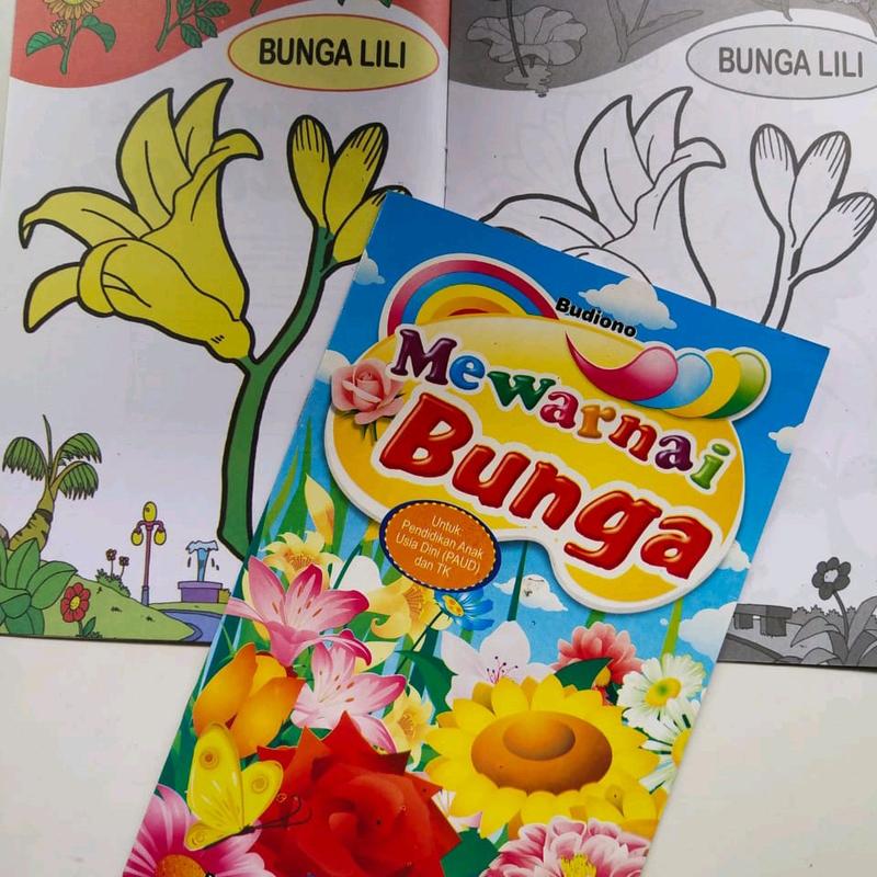 Buku Mewarnai TK Budiono Gambar Bunga Edisi Reguler 0