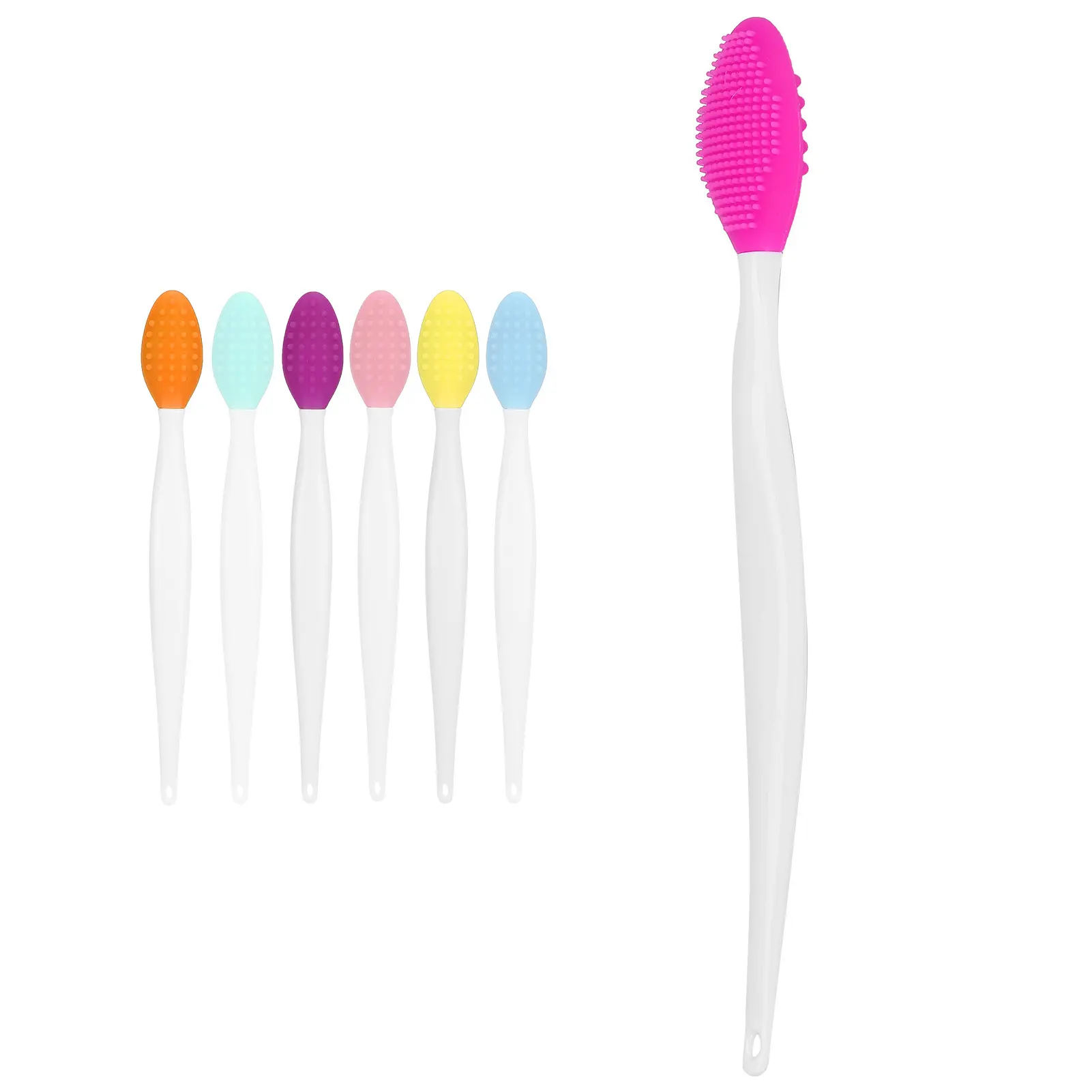 Bộ Cọ Chải Làm Sạch Da Mặt Thủ Công, Thiết Bị Yosoo, Silicon Mềm, Cọ Chải Tẩy Tế Bào Chết Mũi & Môi, Hai Mặt, Không Mùi, Chất Liệu Bền, Làm Sạch Sâu Và Mát Xa Để Loại Bỏ Mụn Đầu Đen, Thích Hợp Cho Chăm Sóc Da Bằng Silicon