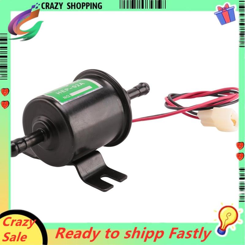 Bơm nhiên liệu điện, Thông Dụng, 12 V, Chịu Lực, Kim Loại Trơn, Bơm nhiên liệu Dòng Chảy, Thích Hợp Cho Xăng Dầu, Bơm Chuyển Nhượng, HEP-02A, 12 Vôn 0