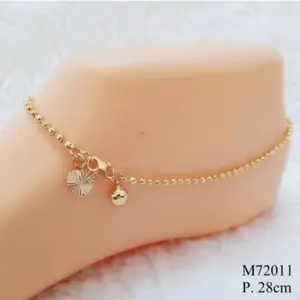 Gelang kaki wanita biji lada titanium anti luntur anti karat