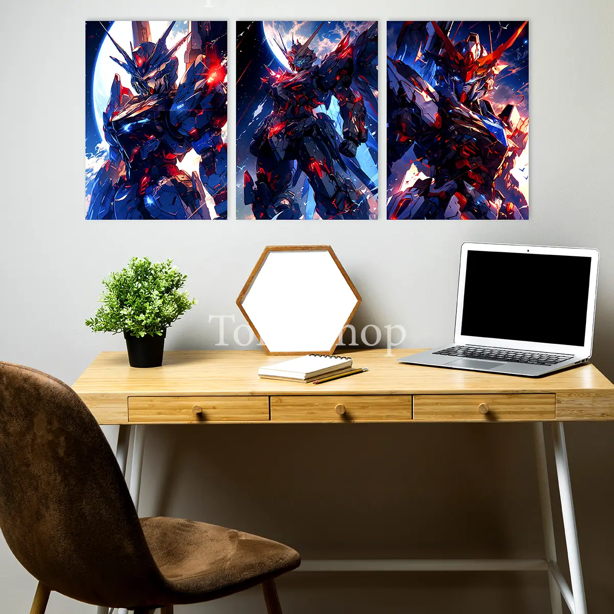 Poster, tranh ảnh dán tường anime Gundam - Robot Chiến Binh. Kích thước A3, A4. Decor phòng, góc làm việc, góc gaming.