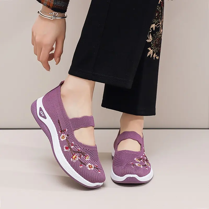 LVR FREE BOX LV0328 Sepatu Slip On Sepatu Wanita Motif Bunga Premium Quality 2