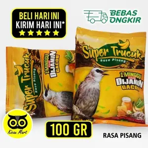 KICAU MART Super Trucuk Rasa Pisang Voer Trucuk Cerucuk Terucukan Pakan Burung Pemakan Buah Pur Harian