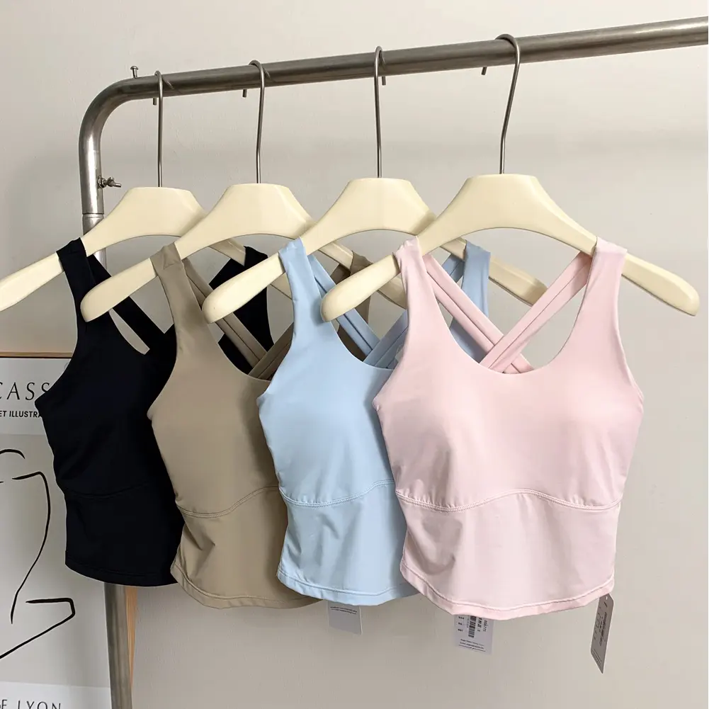 Đồ Lót Thể Thao Có Thể Tháo Rời Dành Cho Nữ, Lưng Đẹp, Áo Vest Tập Yoga Ngầu Dây Đeo Vai Đôi, Quần Áo Tập Luyện Luyện, Áo Ngực Chạy Bộ, Năm 2024 Sport Bra Top