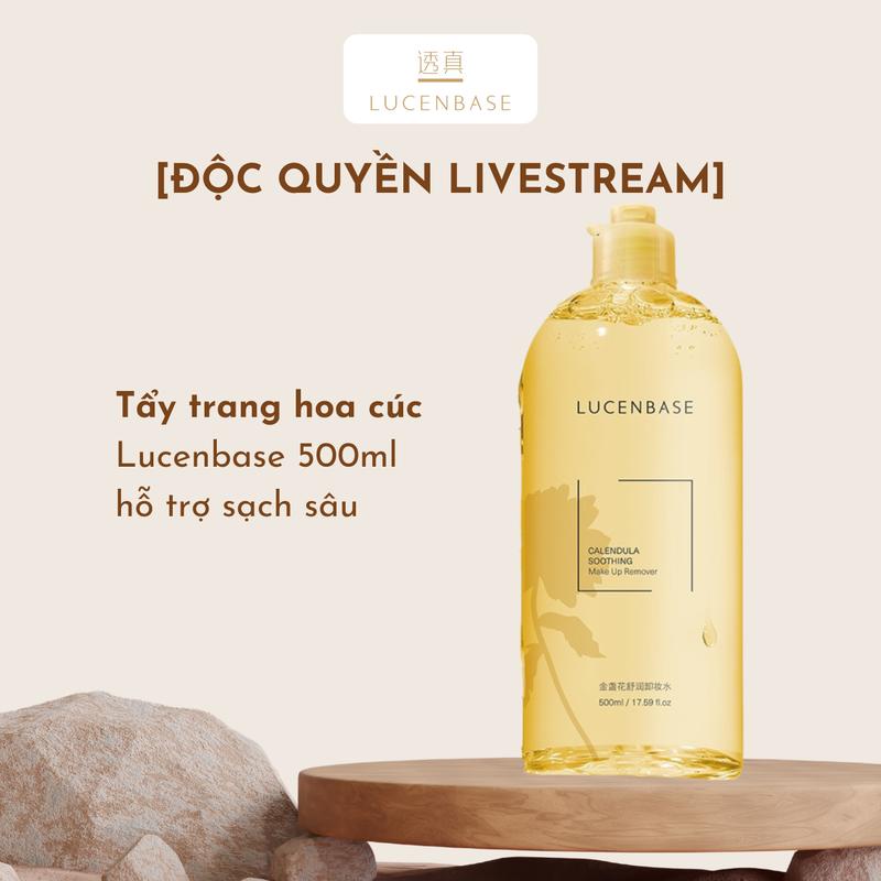 [DEAL ĐỘC QUYỀN LIVESTREAM] Nước tẩy trang hoa cúc Lucenbase 500ml hỗ trợ sạch sâu, dịu da