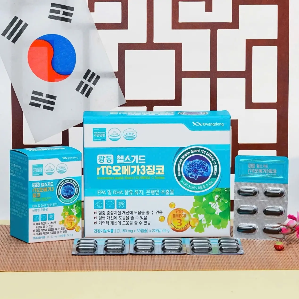Viên uống bổ não tăng cường Omega- 3 Kwangdong Hàn Quốc hộp 60 viên