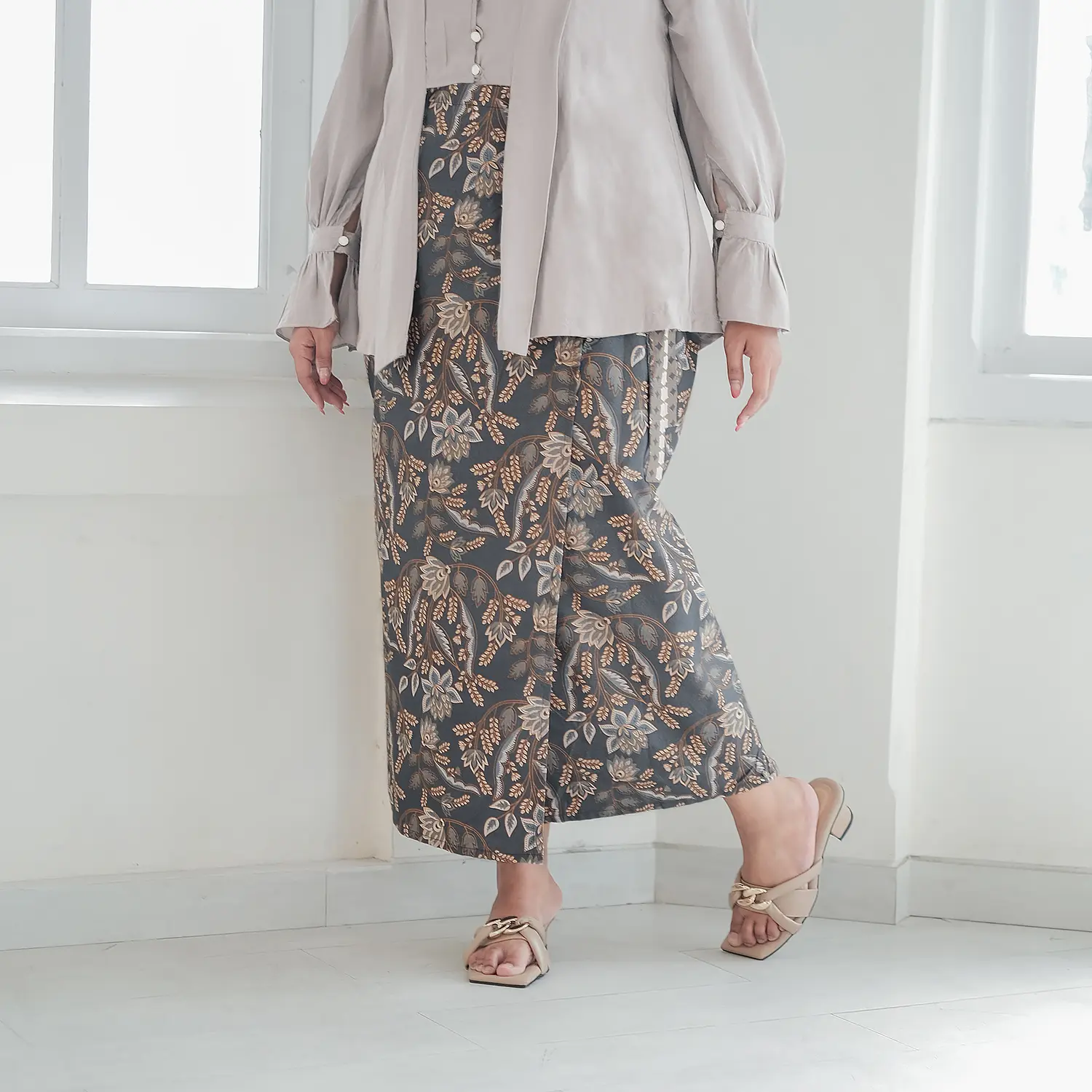 Bigissimo - Abinaya Rok Batik Instant Karet Panjang Nyaman Bigsize Jumbo