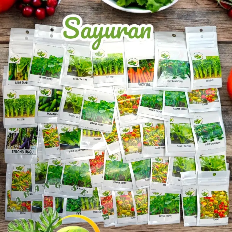 PAKET 20 MACAM BNIH Sayuran Premium + Bonus + Bibit Sayuran Lengkap + Bibit Unggul Siap Tanam Media Termudah 1