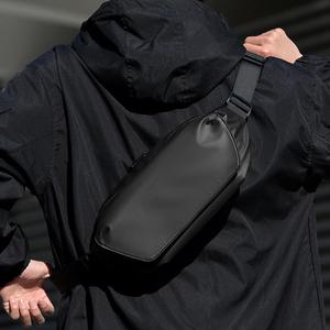 Crossbody Bag Men's Magnetic Buckle Multifunctional Lightweight Casual Bag Cycling Large Capacity Sports Style Chest Bag