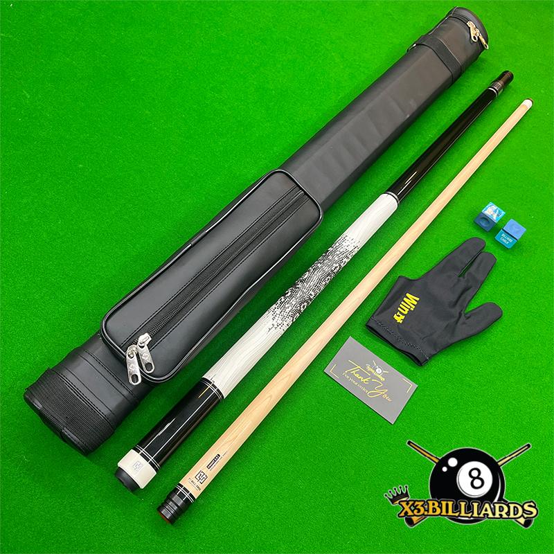 Cơ Bida Lỗ Poll TY ML Ngọn Công Nghệ Knight 2.0 Giảm Bạt Giảm Văng Công Nghệ Ngọn Rỗng Đầu Ren Radial Tay Cầm Da - X3 Billiards