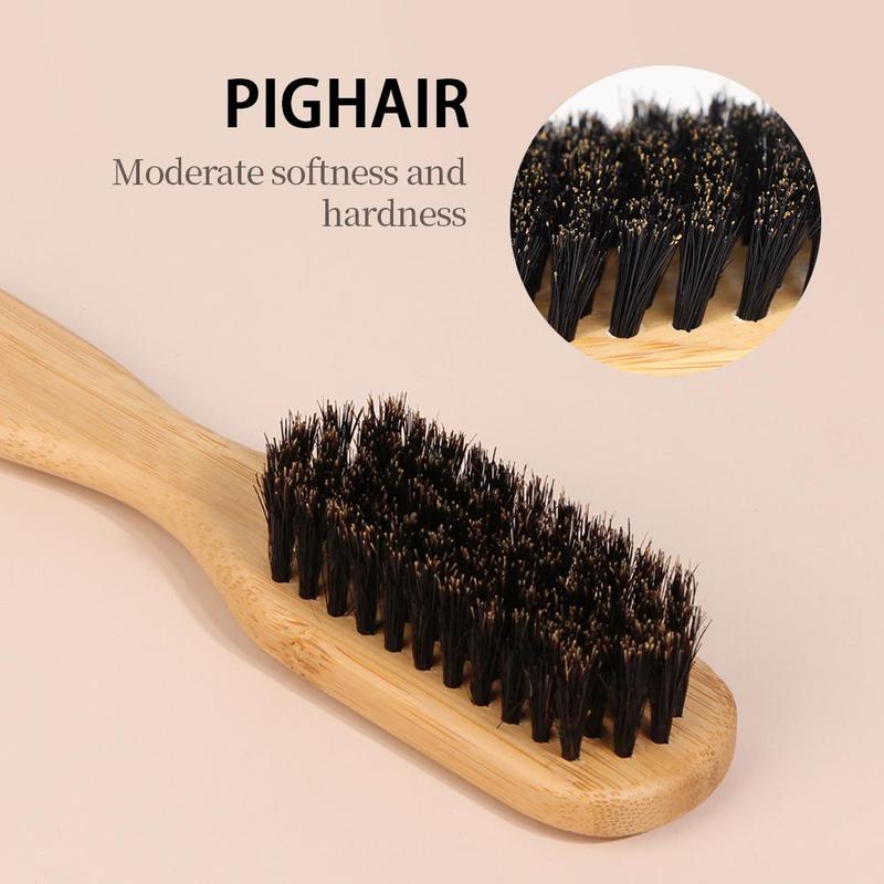 Product Introduction of Bamboo Handle Hair Brush, Hair Detangling & Styling Tool, Hairdressing Comb for Men, Professional Hair Styling Tools for Barber 6
