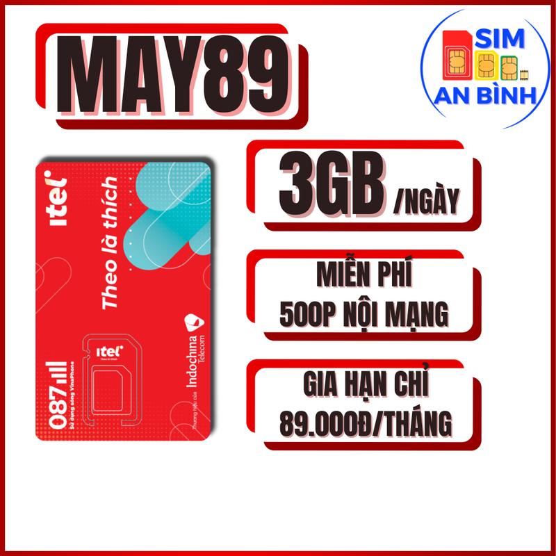 Sim 4G Vinaphone Itel MAY89 , MAY79 , MAY69 Miễn Phí Tháng Đầu Tiên - Miễn Phí Gọi - Sim An Bình sim  intel sim  ngọc mai