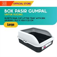 Gambar M-Pets Siwa Cat Litter Tray with Rim / Tempat Pasir Gumpal Kucing dari M-Pets Volk Pets Indonesia Kota Tangerang 1 Tokopedia
