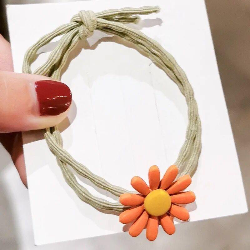Product Introduction of Colorful Hair Ties Cute Sunflower Hair Bands for Women 7