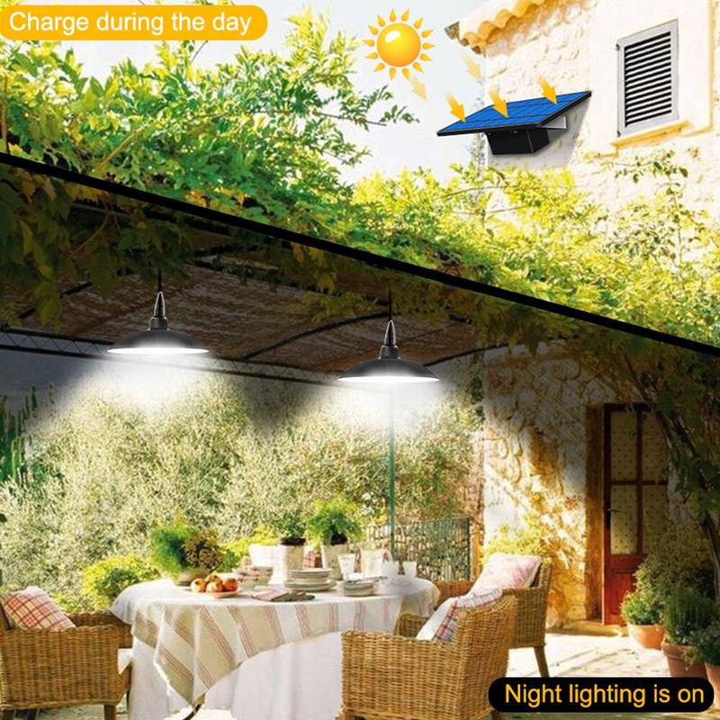Lampu Tenaga Surya LED Lamp Solar Panel Waterproof 2 Light / LAMPU SOLAR 2 BOHLAM LED /  RETRO LAMPU TENAGA MATAHARI / LAMPU OUTDOOR / SOLAR LIGHT 3