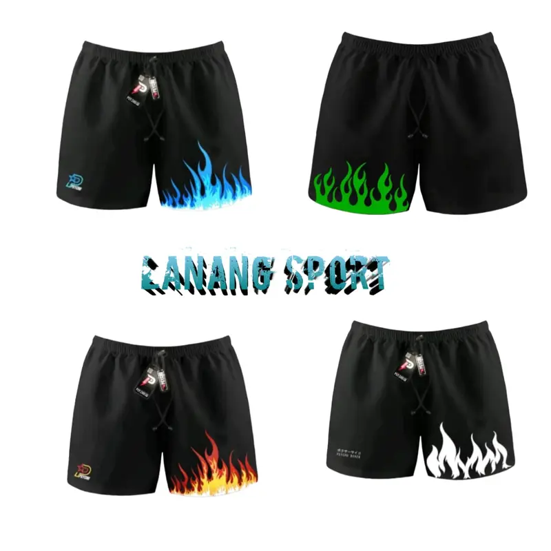 paket 100 dpt 10 cOD cELANA pENDEK fIRE / cELANA kOLOR pENDEK mOTIF aPI tERBARU dARI tOKO ;lANANG sTORE Melar Pria Boxer Shorts Surfing Dewasa Santai Karet celanavoli cepat kering  volly anti-bau longgar regular fit pelindung sinar uv uukuran l cuci kerin 0