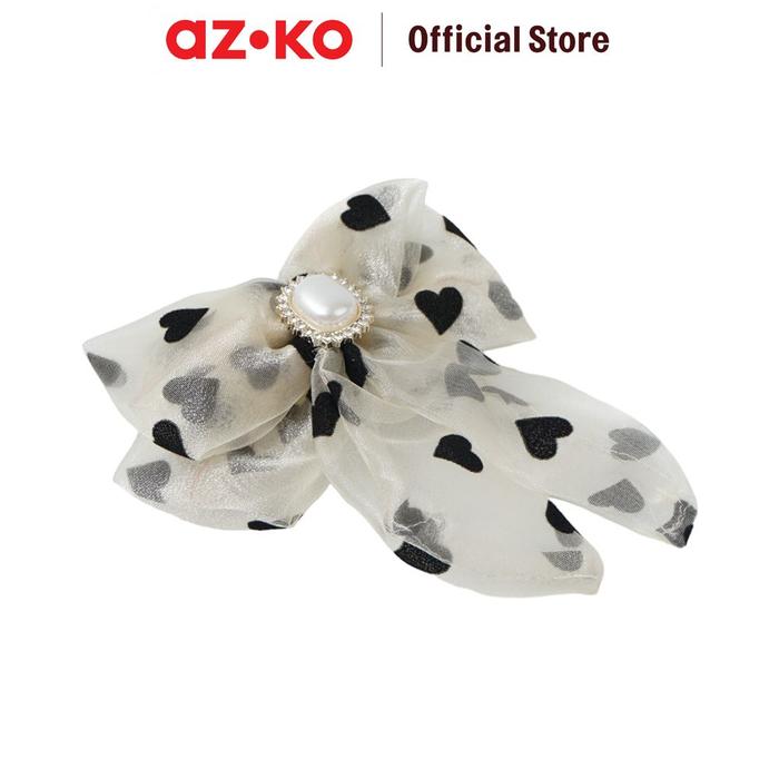 Gambar ATARU JEPIT RAMBUT RIBBON - PUTIH/HITAM dari AZKO ID Kota Administrasi Jakarta Selatan Tokopedia