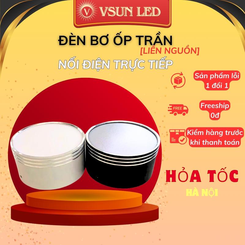 Đèn Ống Bơ Ốp Trần, Đèn led Ống Bơ 7W,9W 3 Màu ánh sáng, Bảo hành 3 năm 0