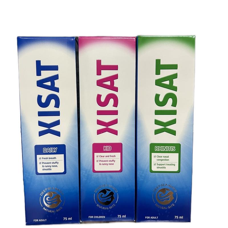Xịt mũi Xisat cho trẻ em và ng lớn- xịt sạch thông mũi -xịt sạch thông mũi - chai 75ml - nước biển sâu- Tre