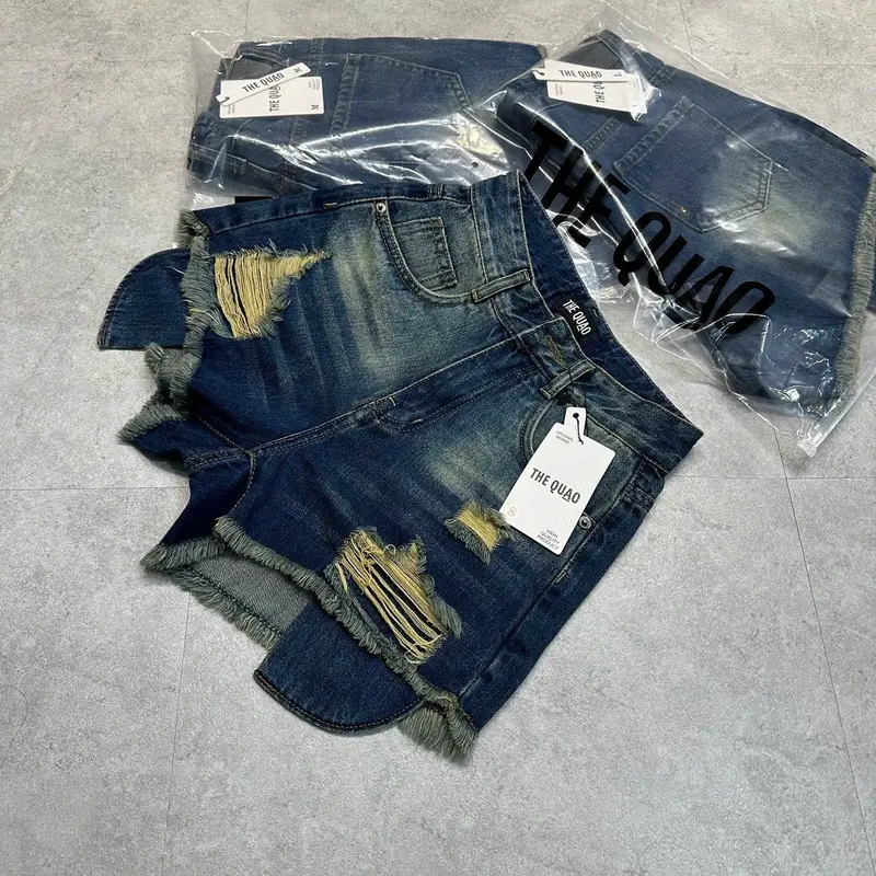 Short jeans wax rách bụi 2 túi 2