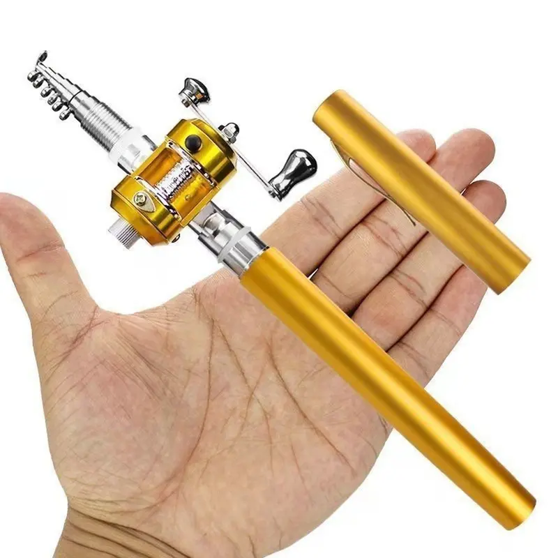 Cần Câu Cá Bỏ Túi Có Thể Gấp Gọn 1 Bộ, Kiểu Bút, Cần Câu Siêu Ngắn Nhỏ, < NÓNG > 2