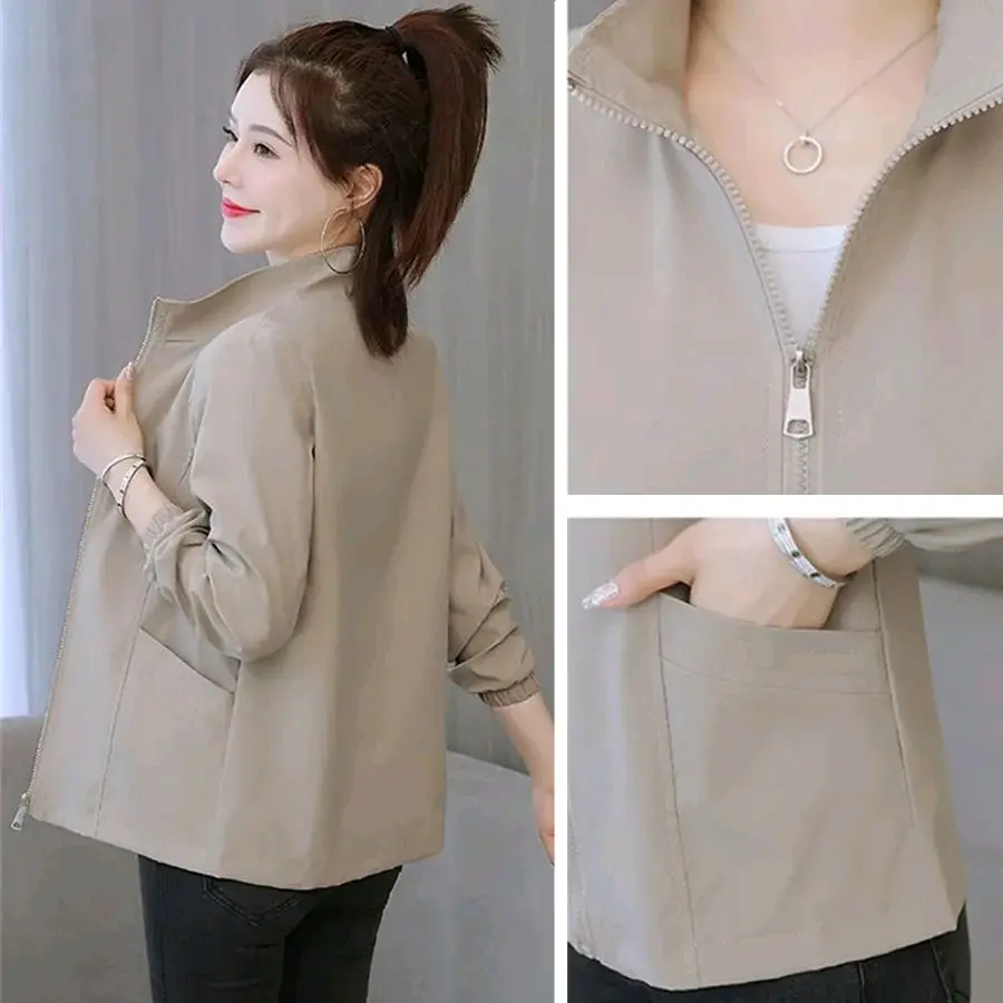 jaket imfort wanita Korean style Polos Santai Santai