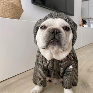フードとリーシュホール付きの高級防水犬用レインコート-小型中型犬、フレンチブルドッグ、パグ、コーギー、ブルドッグ、ピットブル、シーズー用の防風・防雪・全天候型ジャケット-TPUコーティング、筋肉質な体型に適した3XLサイズ、バックル付きの耐久性のある屋外コート 成田  犬  雑貨