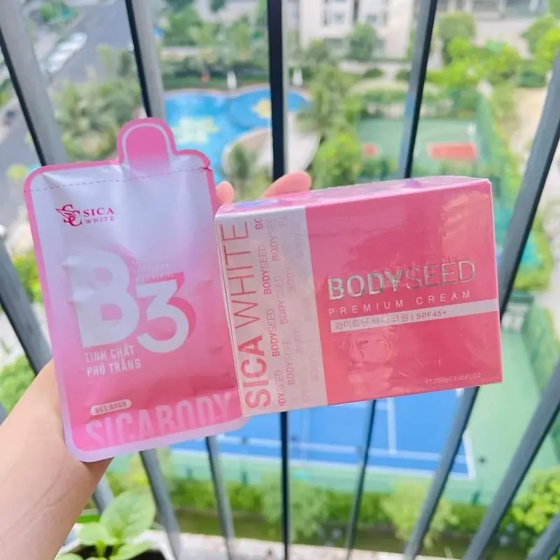 [ 01]Kem Sica White , BODY Mầm 200gr,họ trợ sáng  da Hồng da,Skincare Dưỡng Body. 0